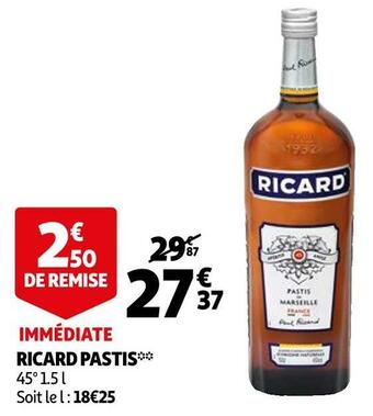 Auchan Ricard ricard pastis offre