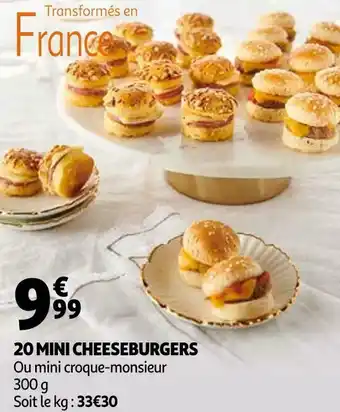 Auchan 20 mini cheeseburgers offre