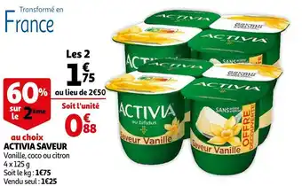 Auchan Activia activia saveur offre