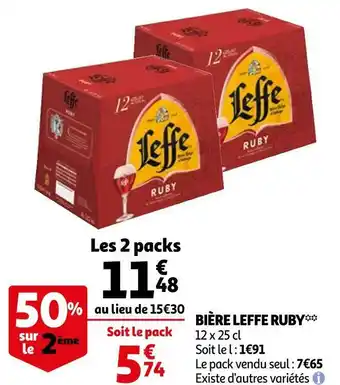 Auchan Leffe bière leffe ruby offre