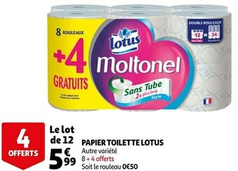 Auchan Lotus papier toilette offre