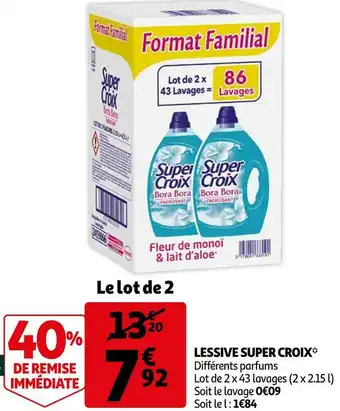 Auchan Super croix lessive* offre