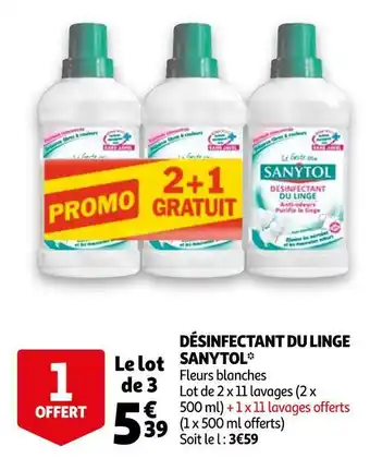 Auchan Sanytol désinfectant du linge* offre