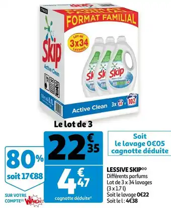 Auchan Skip lessive offre
