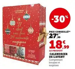 Super U Calendrier de l'avent offre