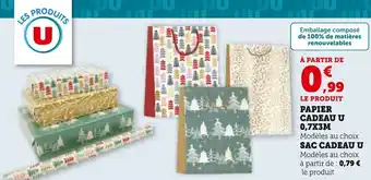 Super U Papier cadeau u offre