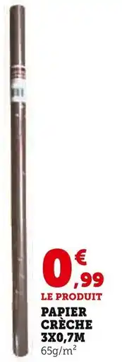 Super U Papier crèche offre