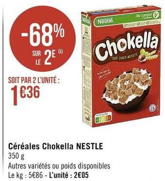 Géant Casino Nestle céréales chokella offre