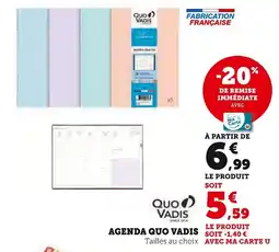 Super U Agenda quo vadis offre