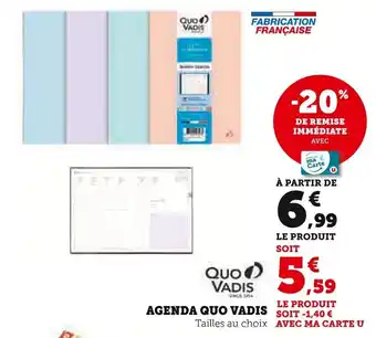 Super U Agenda quo vadis offre