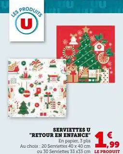 Super U Serviettes u retour en enfance offre