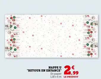 Super U Nappe u retour en enfance offre