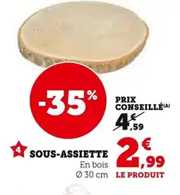 Super U Sous-assiette offre