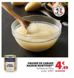Super U MAISON MONTFORT Graisse de canard offre