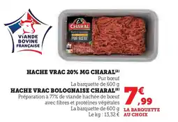 Super U CHARAL Hache vrac 20% mg offre