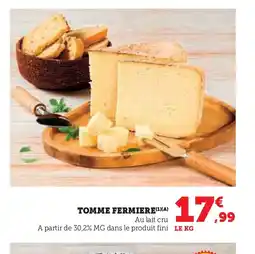 Super U Tomme fermiere offre