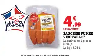 U Express Saucisse fumee veritable offre