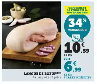 U Express Langue de boeuf offre