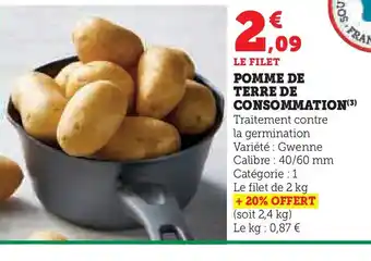 U Express Pomme de terre de consommation offre