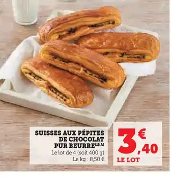 U Express Suisses aux pépites de chocolat pur beurre offre