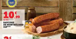 Hyper U Saucisse de montbéliard igp offre