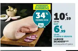 Hyper U Langue de boeuf offre