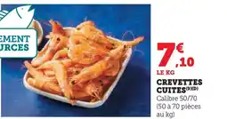 Hyper U Crevettes cuites offre