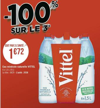 Géant Casino Vittel eau minérale naturelle offre