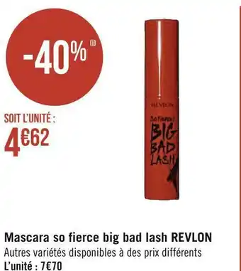 Géant Casino Revlon mascara so fierce big bad lash offre
