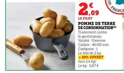 Hyper U Pomme de terre de consommation offre