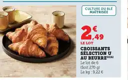 Hyper U Croissants sélection u au beurre offre