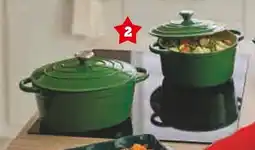 Super U Cocotte ronde 24cm baumalu cocotte ovale 27cm baumalu en fonte émaillée avec couvercle offre