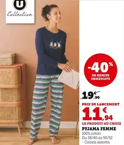 Super U Pyjama femme offre