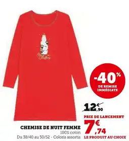 Super U Chemise de nuit femme offre