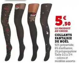 Super U Collants fantaisie de noël offre