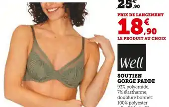 Super U Soutien gorge padde offre