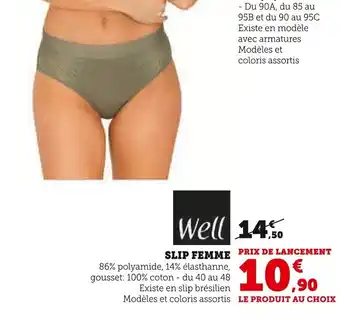 Super U Slip femme offre