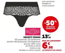 Super U Shorty femme offre