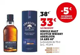 Super U Single malt scotch whisky aberlour offre