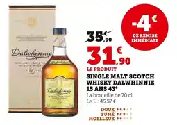 Super U Single malt scotch whisky dalwhinnie offre