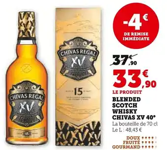 Super U Scotch whisky chivas xv 40° offre