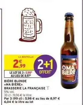 Intermarché BIÈRE BLONDE MA BIÈRE offre