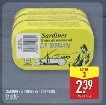 ALDI SARDINES À L'HUILE DE TOURNESOL offre