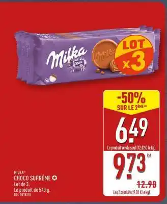 ALDI Milka CHOCO SUPRÊME offre
