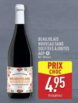 ALDI Beaujolais Nouveau Sans Sulfites Ajoutés AOP offre