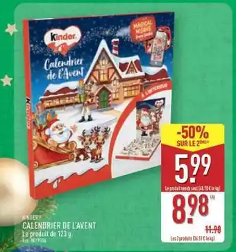 ALDI KINDER CALENDRIER DE L'AVENT offre