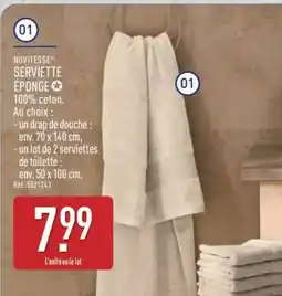 ALDI NOVITESSE SERVIETTE ÉPONGE offre