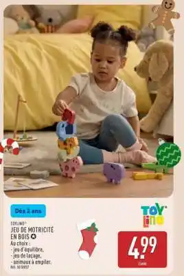 ALDI TOYLINO JEU DE MOTRICITÉ EN BOIS offre