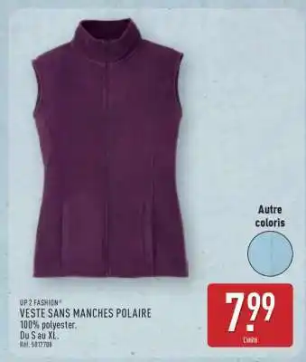 ALDI VESTE SANS MANCHES POLAIRE offre