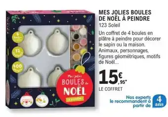 E.Leclerc MES JOLIES BOULES DE NOËL À PEINDRE offre